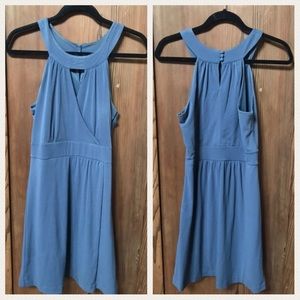 🩵BANANA Republic Gray Keyhole Dress